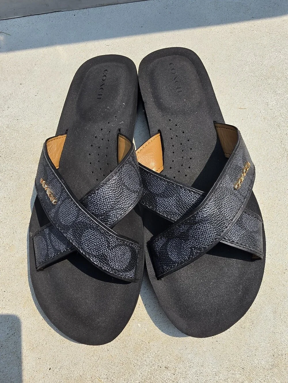 Coach Janine criss-cross slide sandals